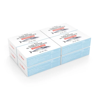 GymBeam Steak z tuňáka v rajčatové omáčce 8 x 120 g