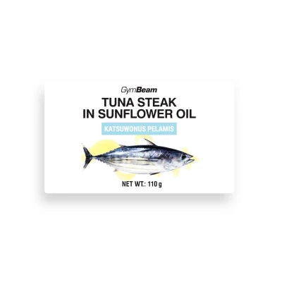 GymBeam Steak z tuňáka ve slunečnicovém oleji 110 g