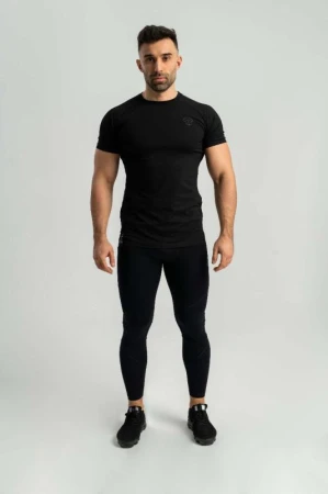 GymBeam Essential STRIX černé pánské legíny