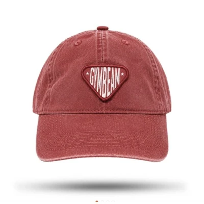GymBeam Sunday Dad Cap Washed Burgundy pánská kšiltovka