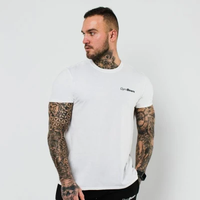 GymBeam Tričko Basic White GymBeam Tričko Basic White