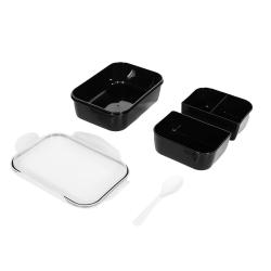 GymBeam Taška na jídlo Fit Prep Black + 6 krabiček