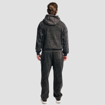 GymBeam Tepláky Aura Washed Black