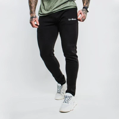GymBeam Tepláky Slimfit Black