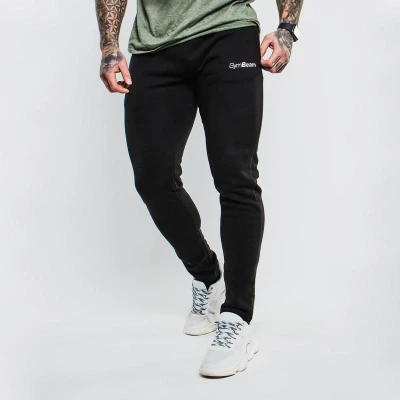 GymBeam Tepláky Slimfit Black POUZE S (VÝPRODEJ)
