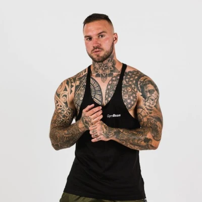 GymBeam Tílko Stringer Black GymBeam Tílko Stringer Black