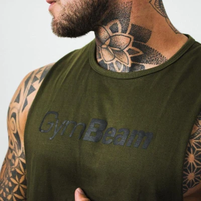 GymBeam Tílko Cut Off Military Green