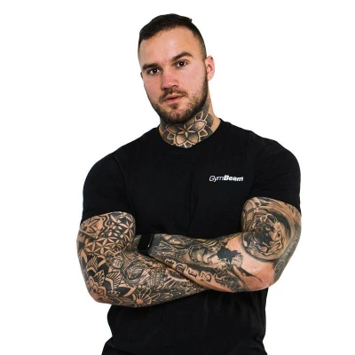 GymBeam Tričko Basic Black POUZE XL (VÝPRODEJ)