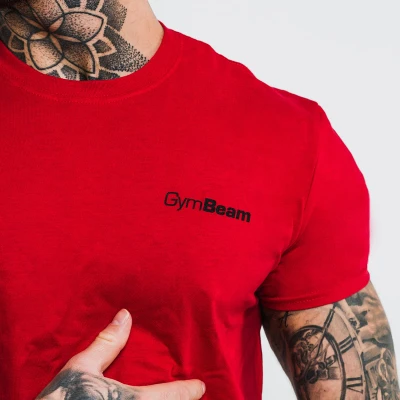 GymBeam Tričko Basic Cherry Red