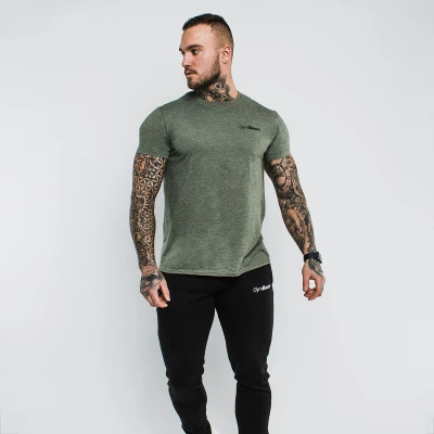 GymBeam Tričko Basic Heather Military