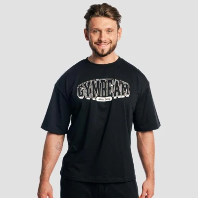 GymBeam Tričko Boxy Athletic Society Black GymBeam Tričko Boxy Athletic Society Black