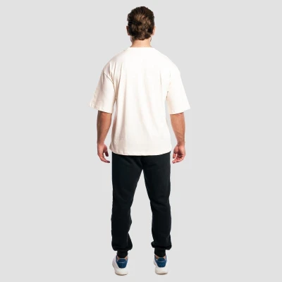 GymBeam Tričko Boxy Athletic Society Cream