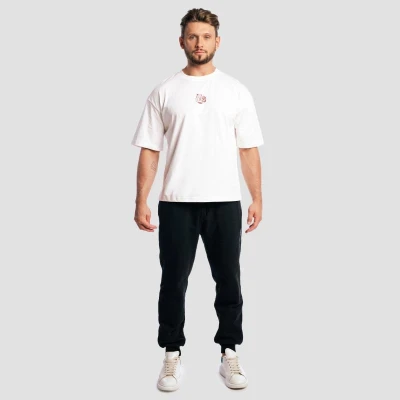 GymBeam Tričko Boxy Shaker White