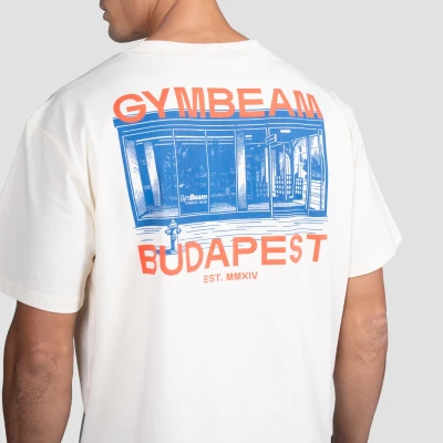 GymBeam Budapest Cream unisex tričko s krátkým rukávem