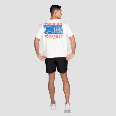 GymBeam Budapest Cream unisex tričko s krátkým rukávem