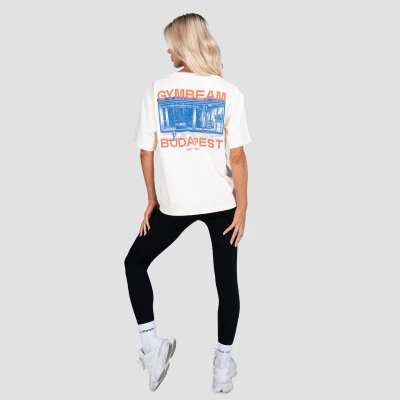 GymBeam Budapest Cream unisex tričko s krátkým rukávem