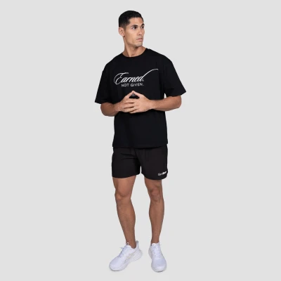GymBeam Earned Black pánské tričko