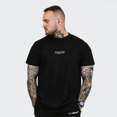 GymBeam Tričko FIT Black GymBeam Tričko FIT Black