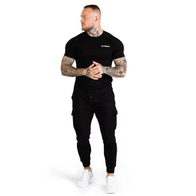 GymBeam Tričko Fitted TRN Black