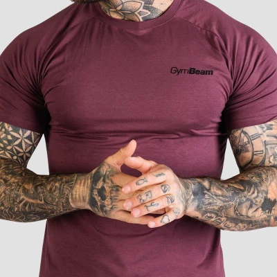 GymBeam Tričko Fitted TRN Eggplant