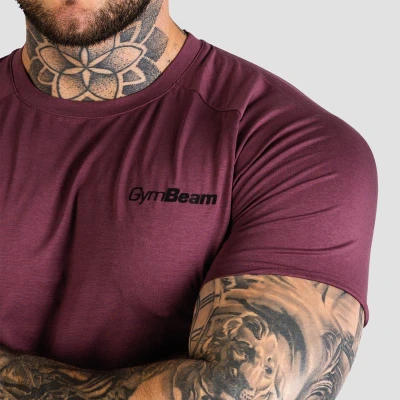 GymBeam Tričko Fitted TRN Eggplant