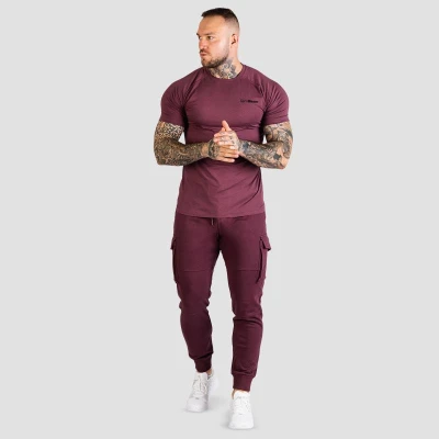 GymBeam Tričko Fitted TRN Eggplant