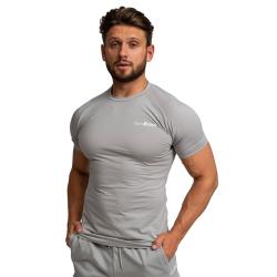 GymBeam Tričko Fitted TRN Grey