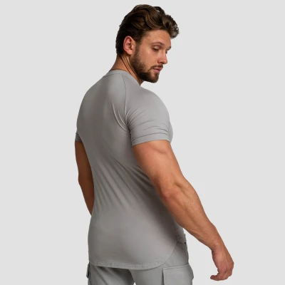 GymBeam Tričko Fitted TRN Grey
