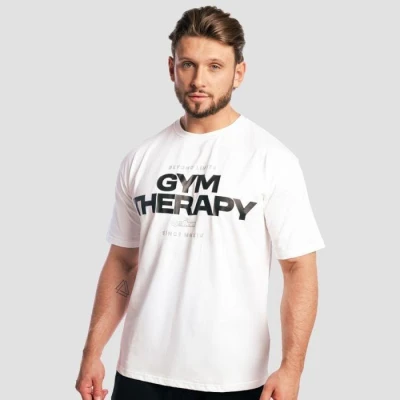 GymBeam Tričko Gym Therapy White GymBeam Tričko Gym Therapy White