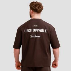 GymBeam Oversized Unstoppable Tričko Brown