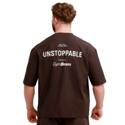 GymBeam Oversized Unstoppable Tričko Brown