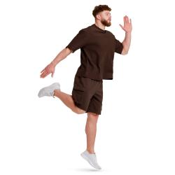 GymBeam Oversized Unstoppable Tričko Brown
