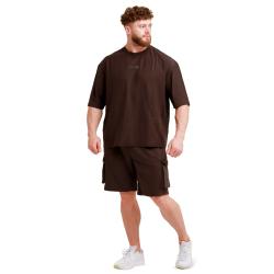 GymBeam Oversized Unstoppable Tričko Brown