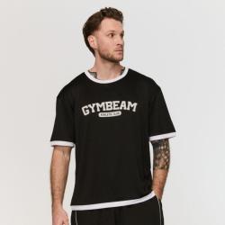 GymBeam Tričko Oversized Varsity Black
