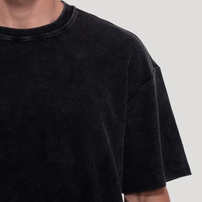 GymBeam Persistence Washed Black pánské tričko