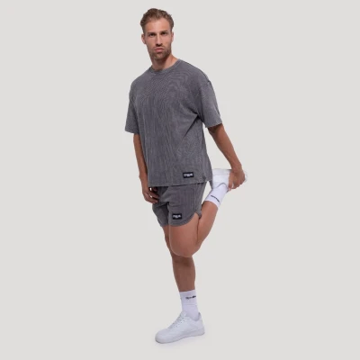 GymBeam Persistence Washed Gray pánské tričko