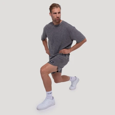 GymBeam Persistence Washed Gray pánské tričko