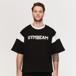 GymBeam Tričko Premium Heavyweight Varsity Black