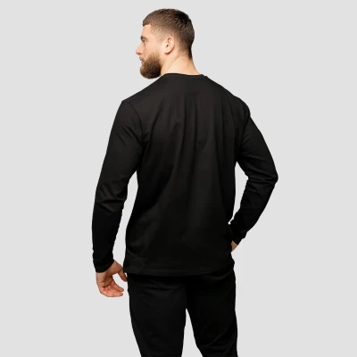GymBeam Basic Black pánské tričko s dlouhým rukávem