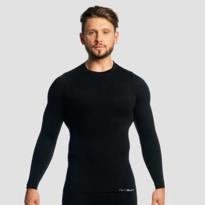 GymBeam Tričko s dlouhým rukávem Fuse Black