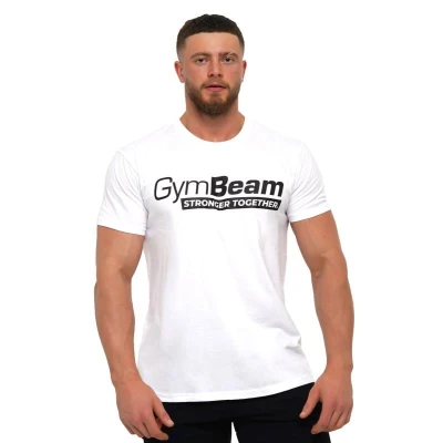 GymBeam Stronger Together White pánské tričko
