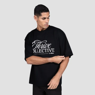 GymBeam Thrive Black pánské tričko
