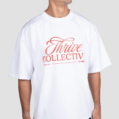 GymBeam Thrive White pánské tričko