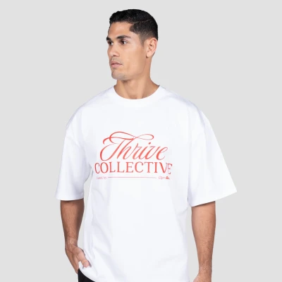 GymBeam Thrive White pánské tričko