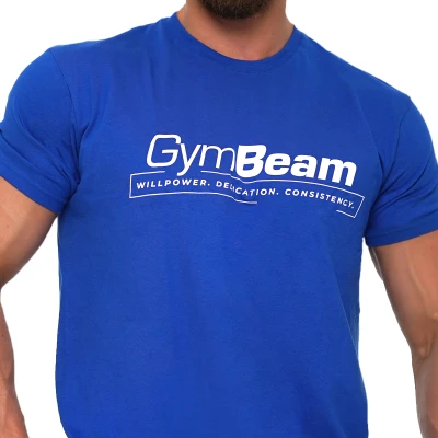 GymBeam Tričko Willpower Royal Blue