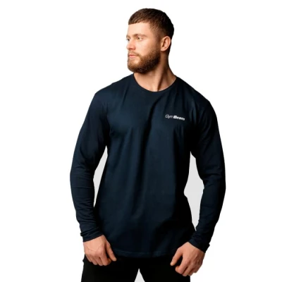 GymBeam Triko Basic s dlouhým rukavem Navy