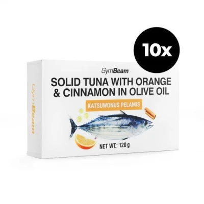 GymBeam Tuna in Olive Oil with Orange Cinnamon 10 x 120 g