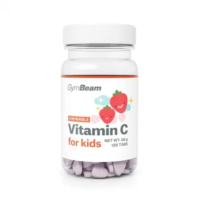 GymBeam Vitamín C, tablety na cucání pro děti 120 tab. GymBeam Vitamín C, tablety na cucání pro děti 120 tab.