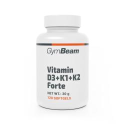 GymBeam Vitamin D3+K1+K2 Forte 120 kaps.