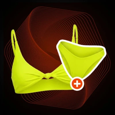 GymBeam Vrchní díl plavek CURACAO Lime